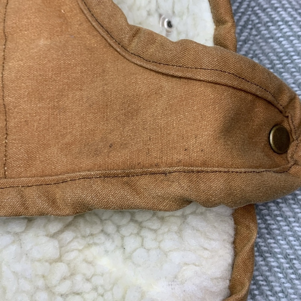 Puppy Dog Jacket/Coat Snaps Lined Back Leash Hole Canvas Wool Plaid Extra Small - Picture 7 of 11